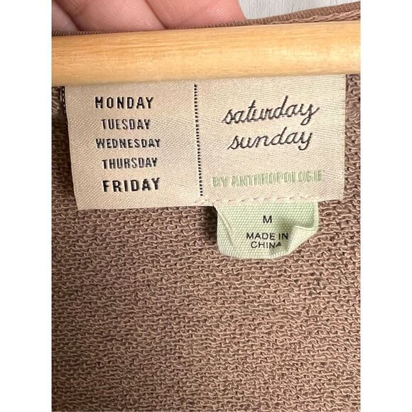 Anthropologie Saturday Sunday Faux Wrap Cinched Waist Sharon Hoodie - Picture 6 of 16